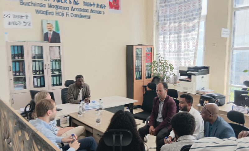 The Tabiya and World Bank teams speaking with our Government of Ethiopia partners at a pilot job center